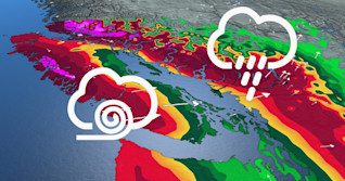 Over 100 mm of rain en route to B.C. with latest atmospheric river