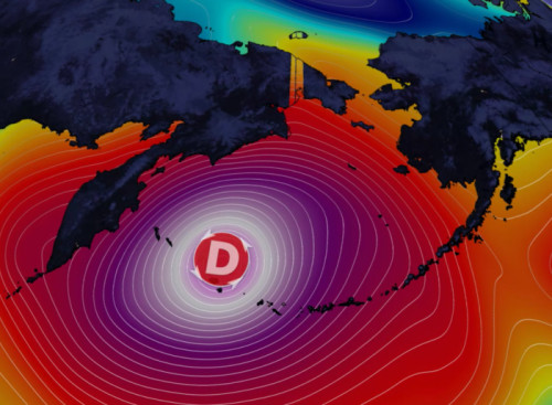 A weather bomb is advancing towards the North American continent