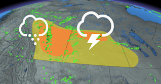 Strong storms, heavy rain and hail expected in Alberta and Saskatchewan