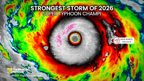 スーパー台風チャンピ - 2026 年最強の暴風雨
