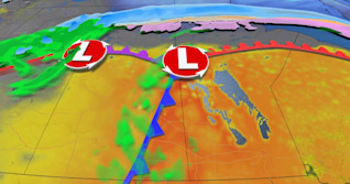 Extreme pattern divides the Prairies with winter and summer weather