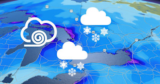 Additional snow hits Ontario with lake-enhancement, major warm up on the way