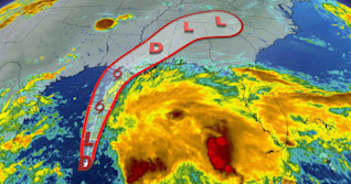 A growing tropical storm in the Gulf could bring heavy rain to Atlantic Canada