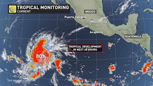 Earliest recorded tropical cyclone forms in eastern Pacific