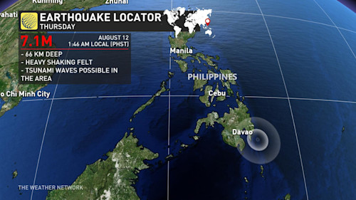 The Weather Network Strong Quake Strikes Philippines No Major Damage