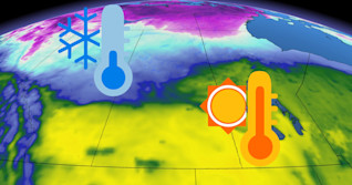 Contrasting air masses dominates the Prairies this weekend