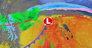 Summer-like heat to give way to snow potential over the Prairies this week
