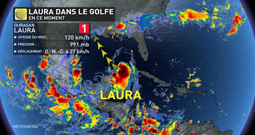 La tempête Laura se transforme en ouragan La tempête Laura se transforme en ouragan