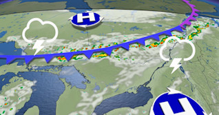 A narrow severe storm risk covers Ontario and Quebec on Tuesday