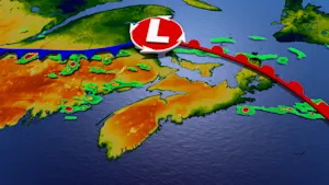 Maritimes heat and thunderstorms Tuesday and Wednesday, before cooler weather returns Thursday