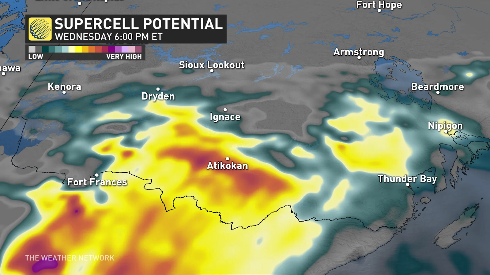 supercell potential weds evening