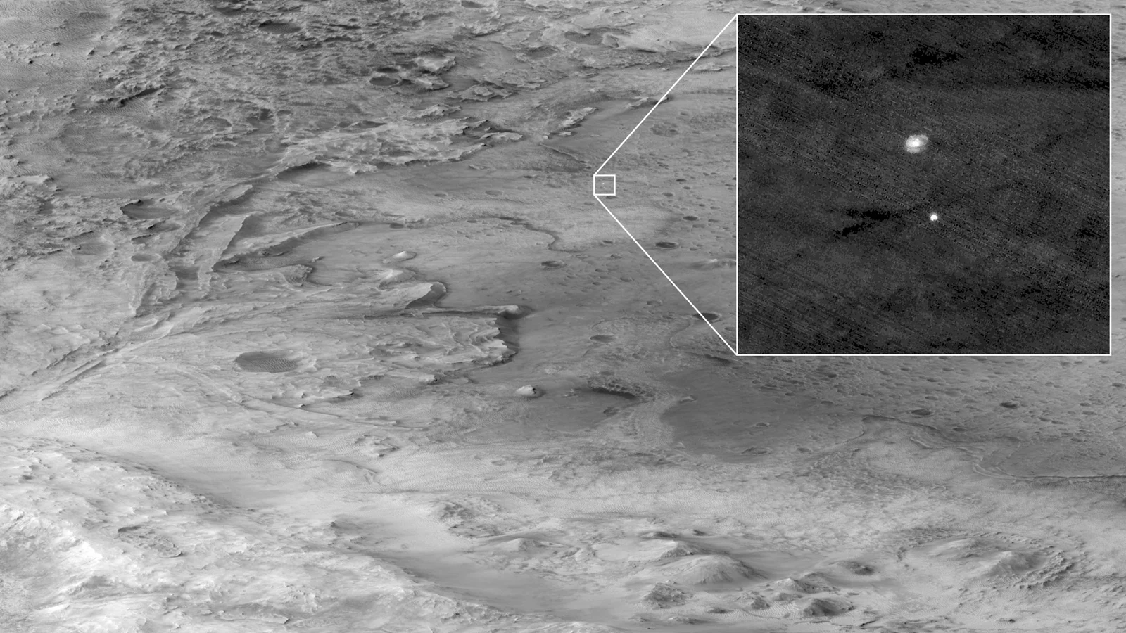 Perseverance Descent from MRO HiRISE