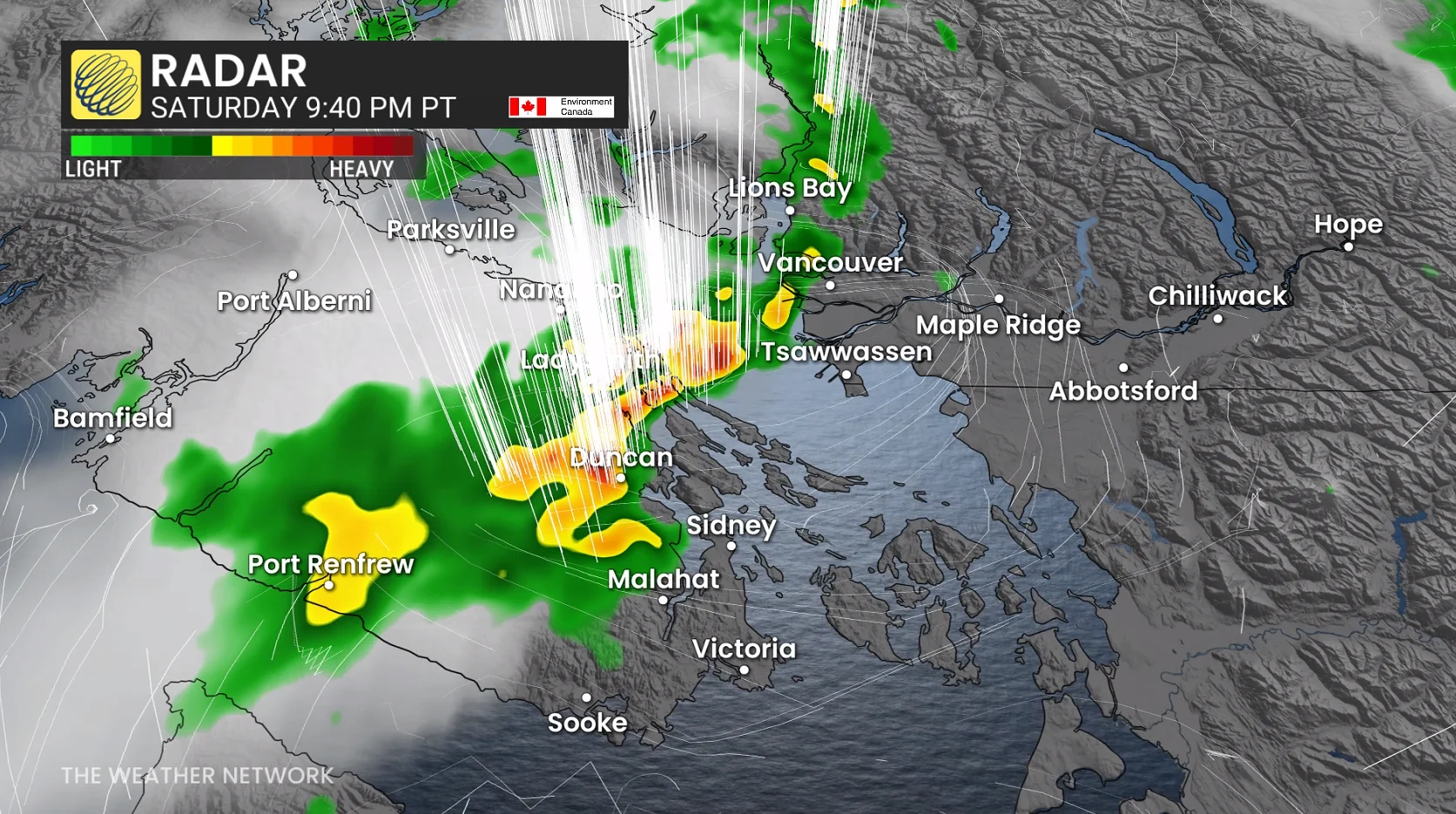 BC Radar Saturday Evening