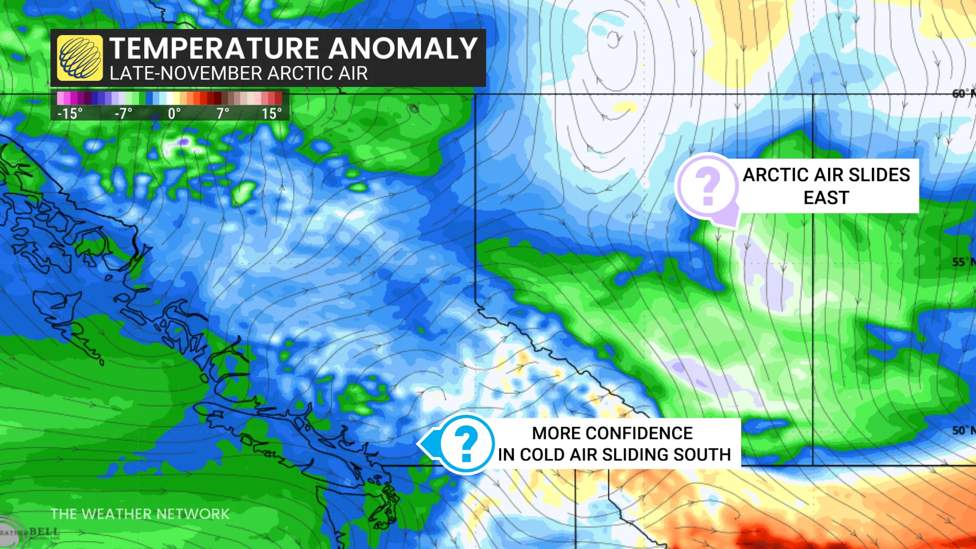 Baron - BC temperature anomaly late November - Nov 19