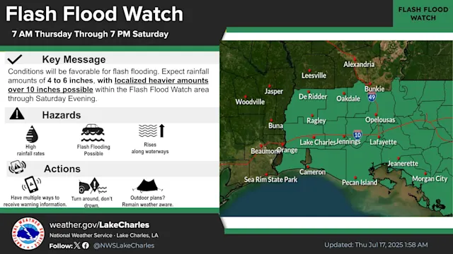Gulf tropical disturbance brings flash flood risk to millions - The ...