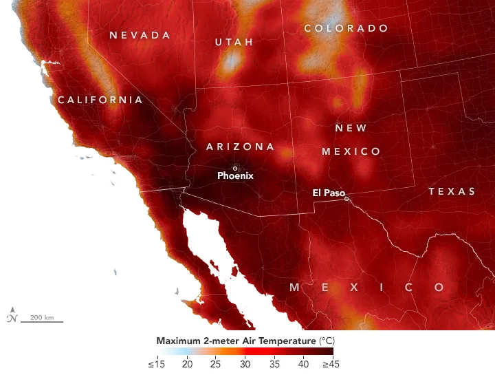 NASA heat July 2023