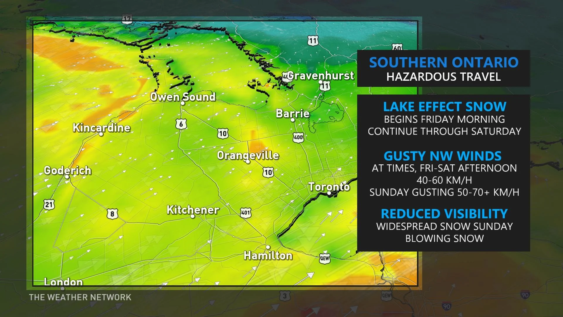 Southern Ontario Travel Hazards