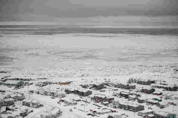 Sea ice drifting on Hudson Bay. Churchill. Manitoba, Canada. © Neil Ever Osborne