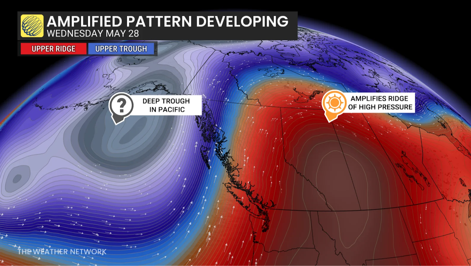 Cold, Wet, Hot, Canada, Pattern, Northern, May 25, 2025. (The Weather Network)