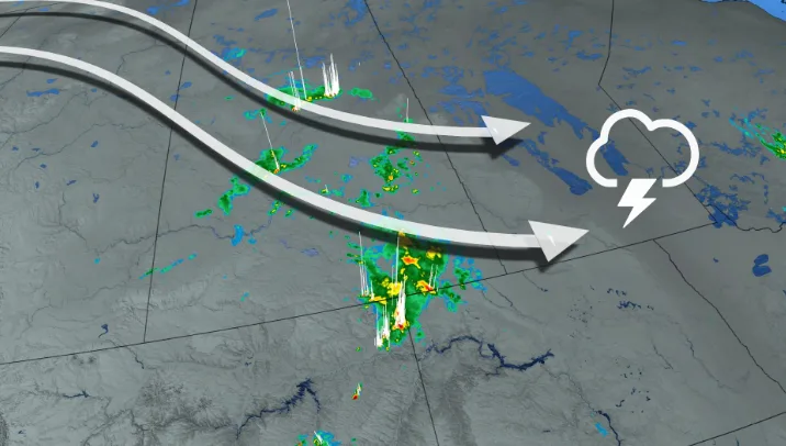 Multi-day storm risk marches across the eastern Prairies, high heat remains