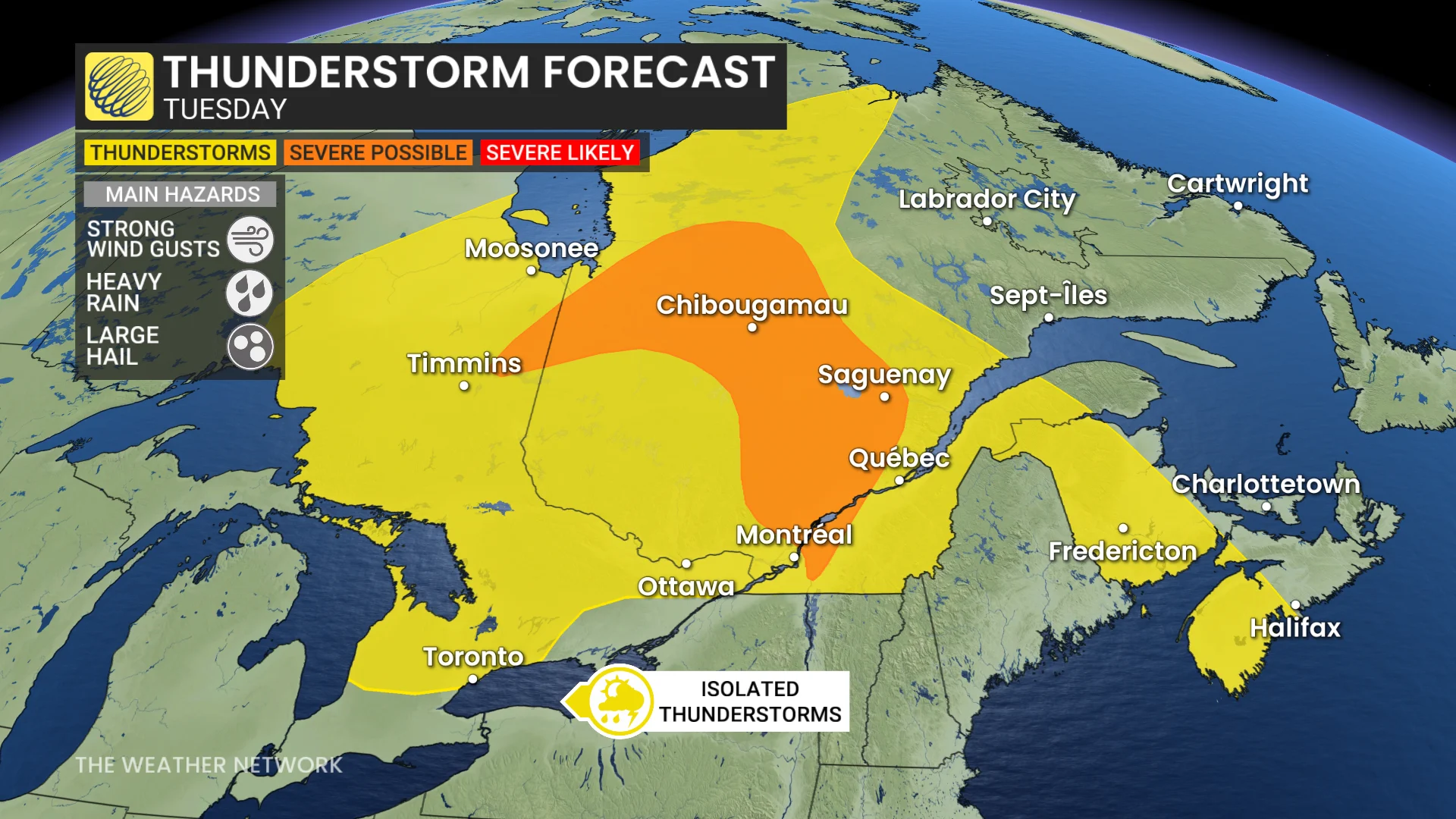 Baron - Quebec severe thunderstorm risk - June10