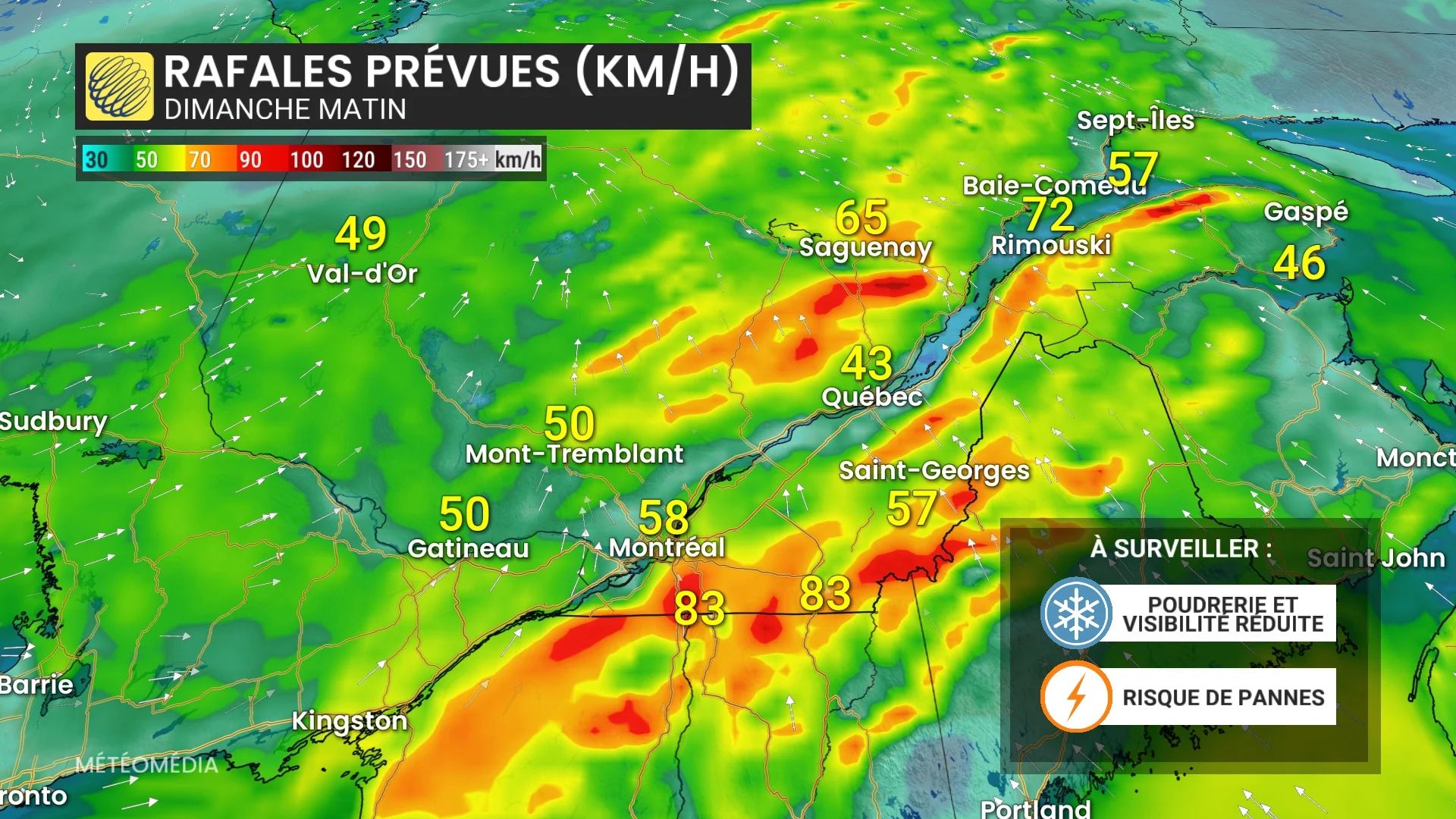 Jusqu'à 60 mm de pluie : dimanche critique pour plusieurs régions