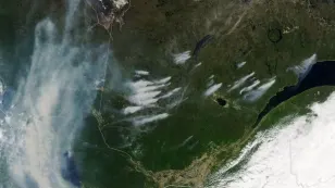 Lightning-caused wildfires burn the most area in Canada, and that may increase