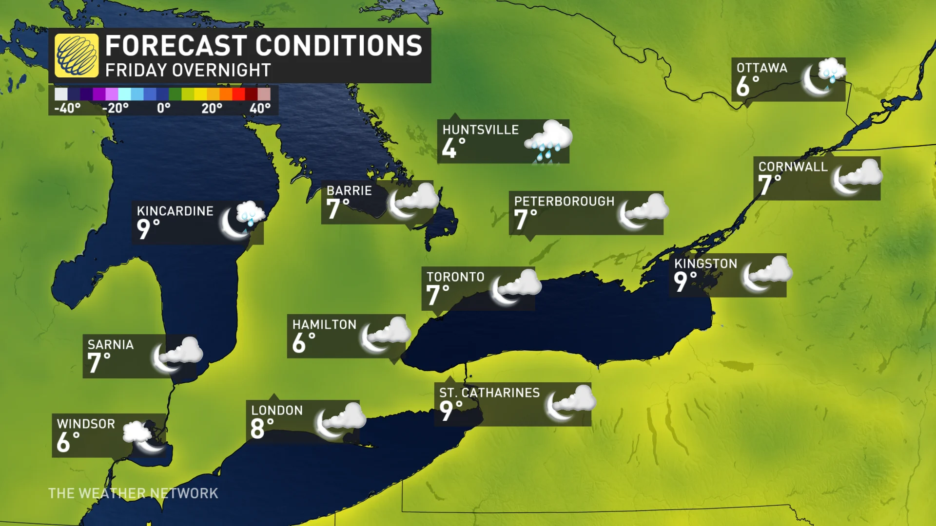 Baron- Friday overnight temps ON