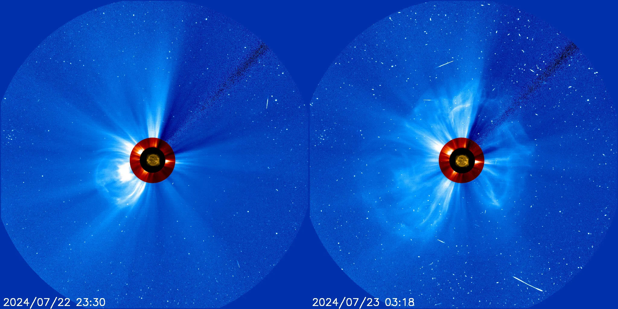 CME Composites July 22 and 23 2024 - SOHO SDO