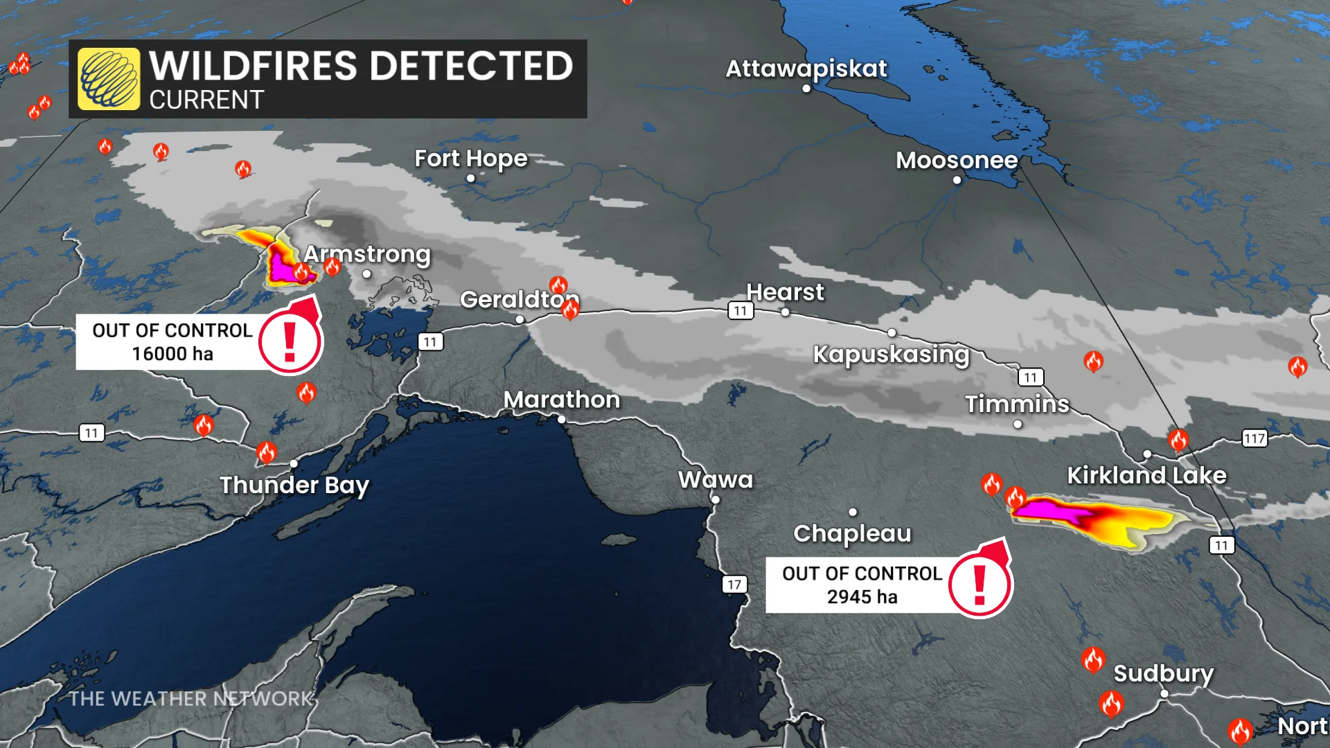 Ontario wildfires June 4 2026