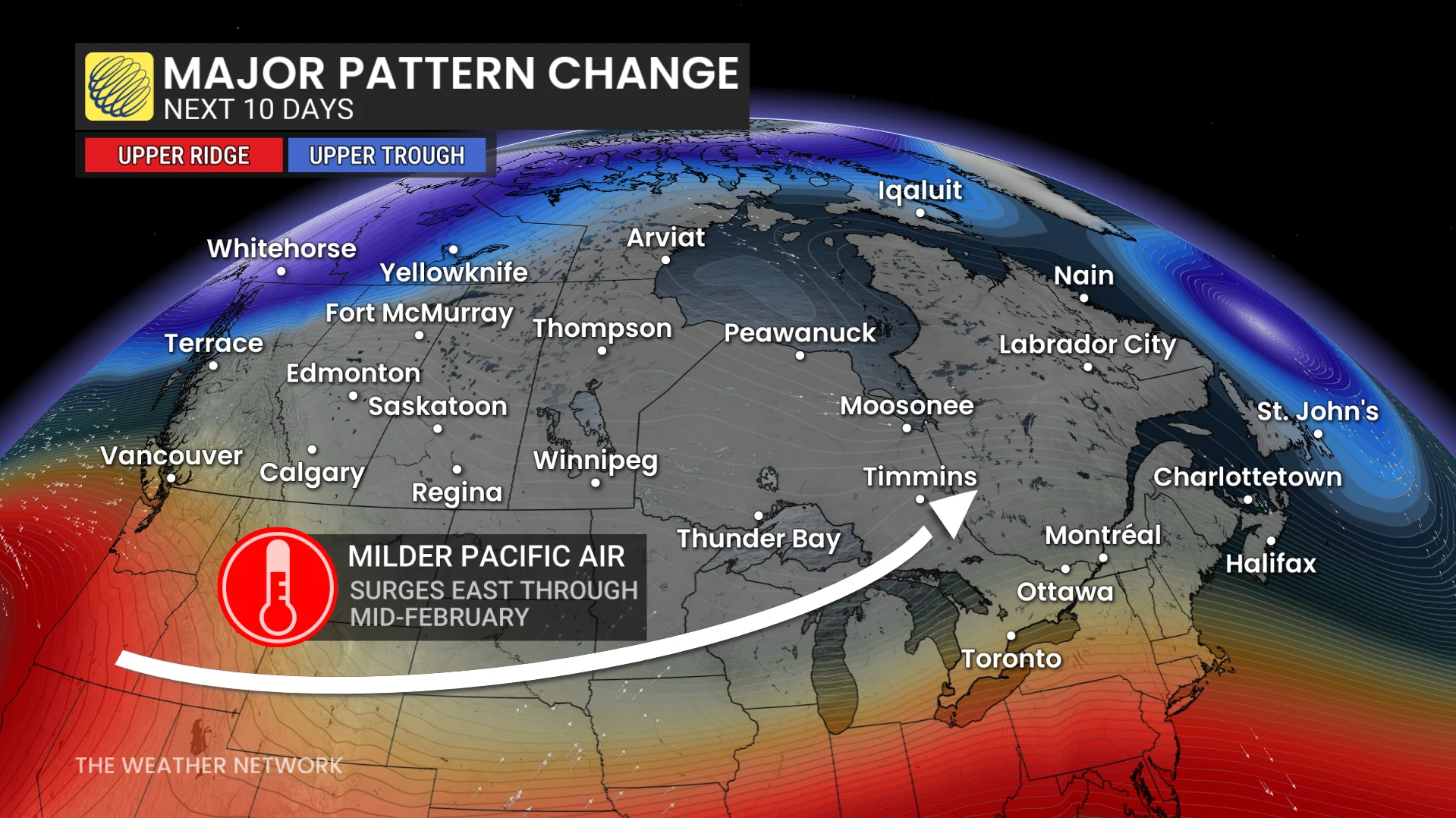 Ontario major pattern change next 10 days