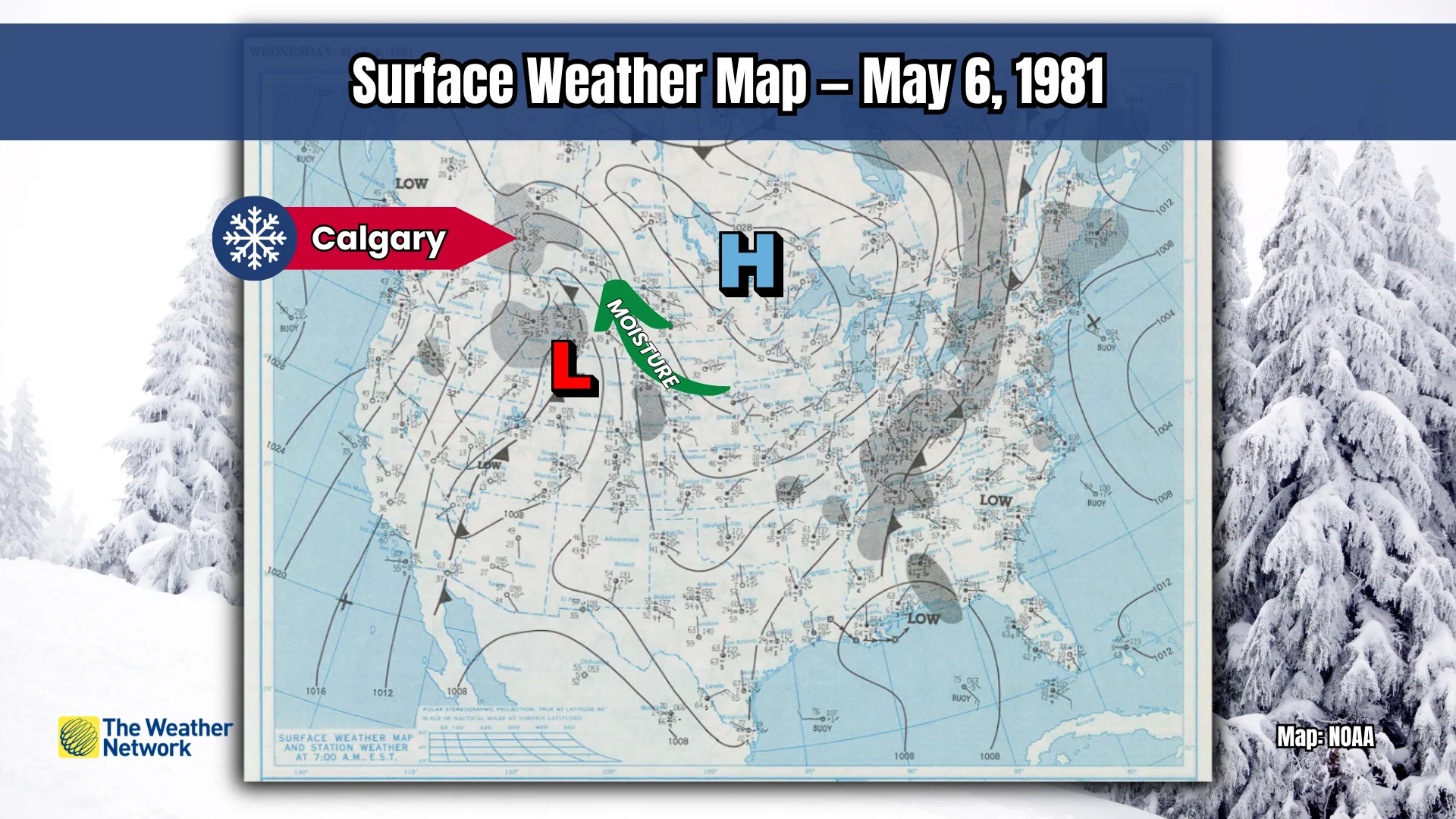 Calgary Weather Map May 6 1981