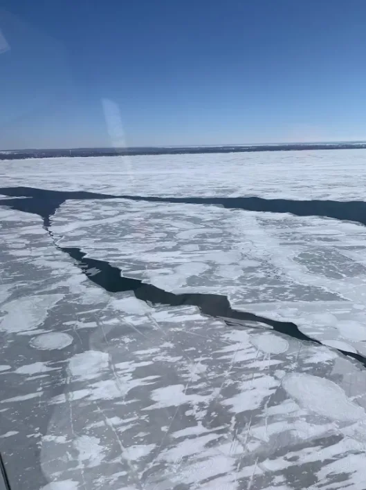 CBC: Lake Erie has experienced zero ice this winter. (U.S. Coast Guard)