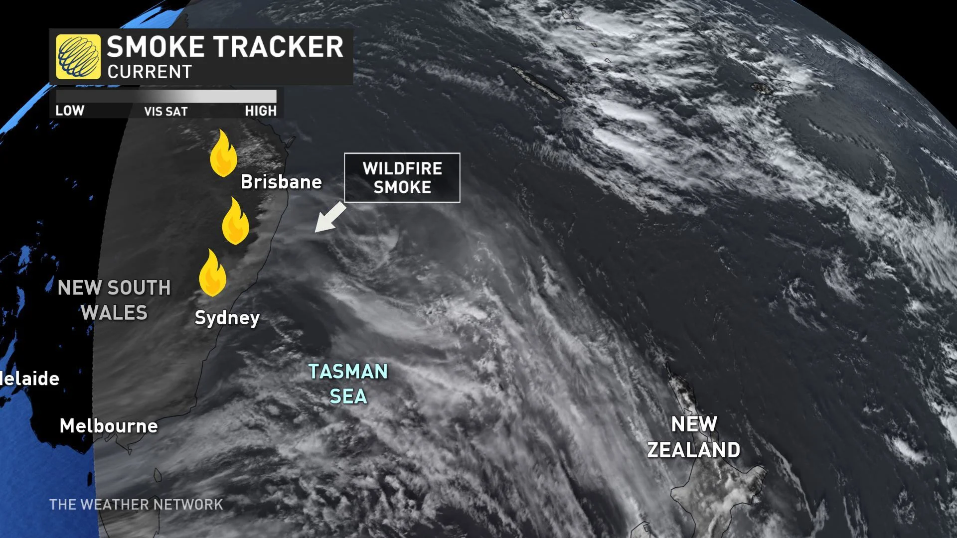 Australia wildfire smoke