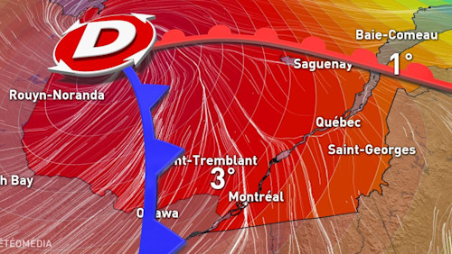 MétéoMédia Tempête deuxième vague de tourmente dans le sud du Qc