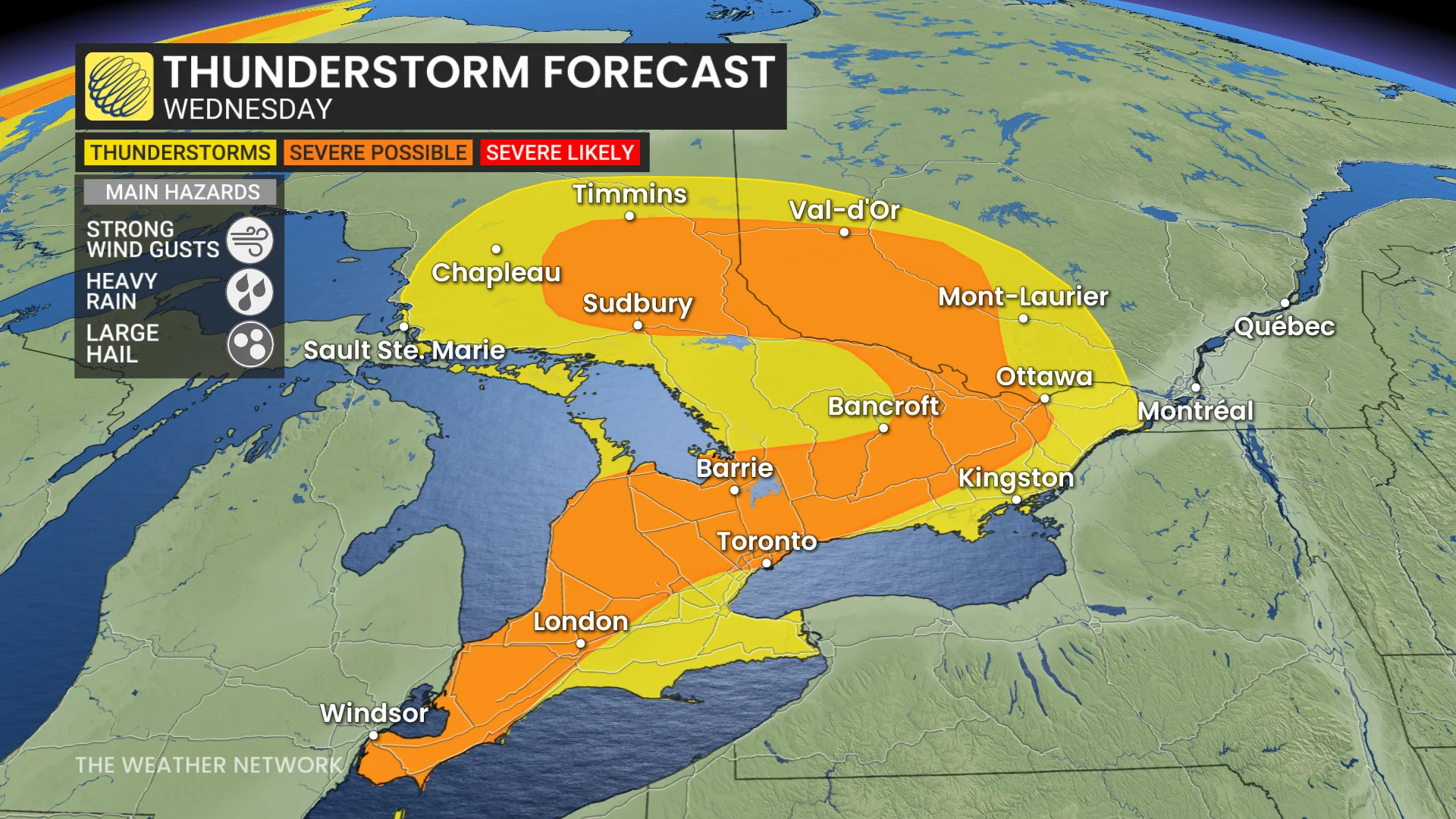 Baron - Ontario Wednesday storm risk update2 - July9