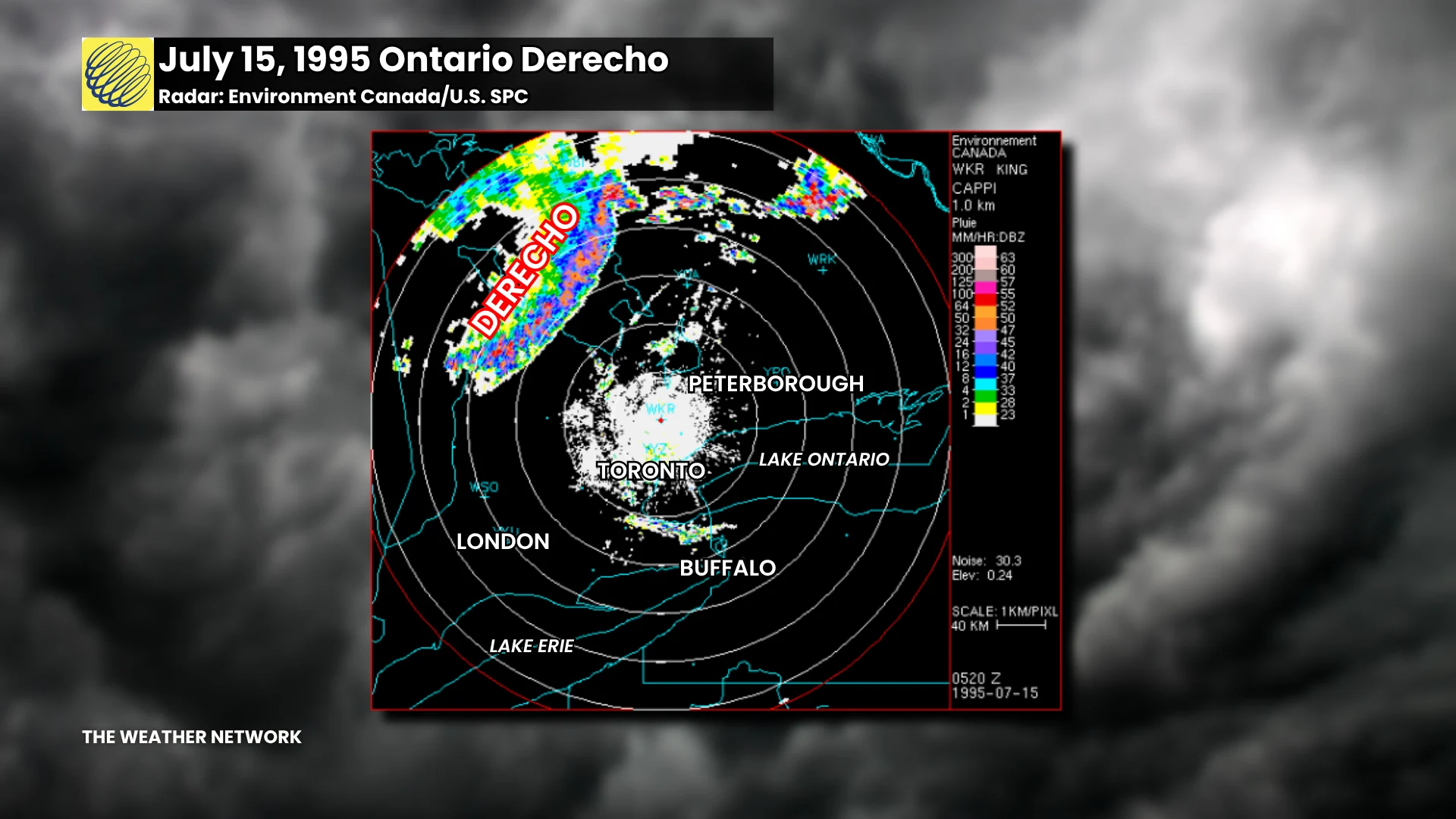 July 1995 Ontario Derecho Radar