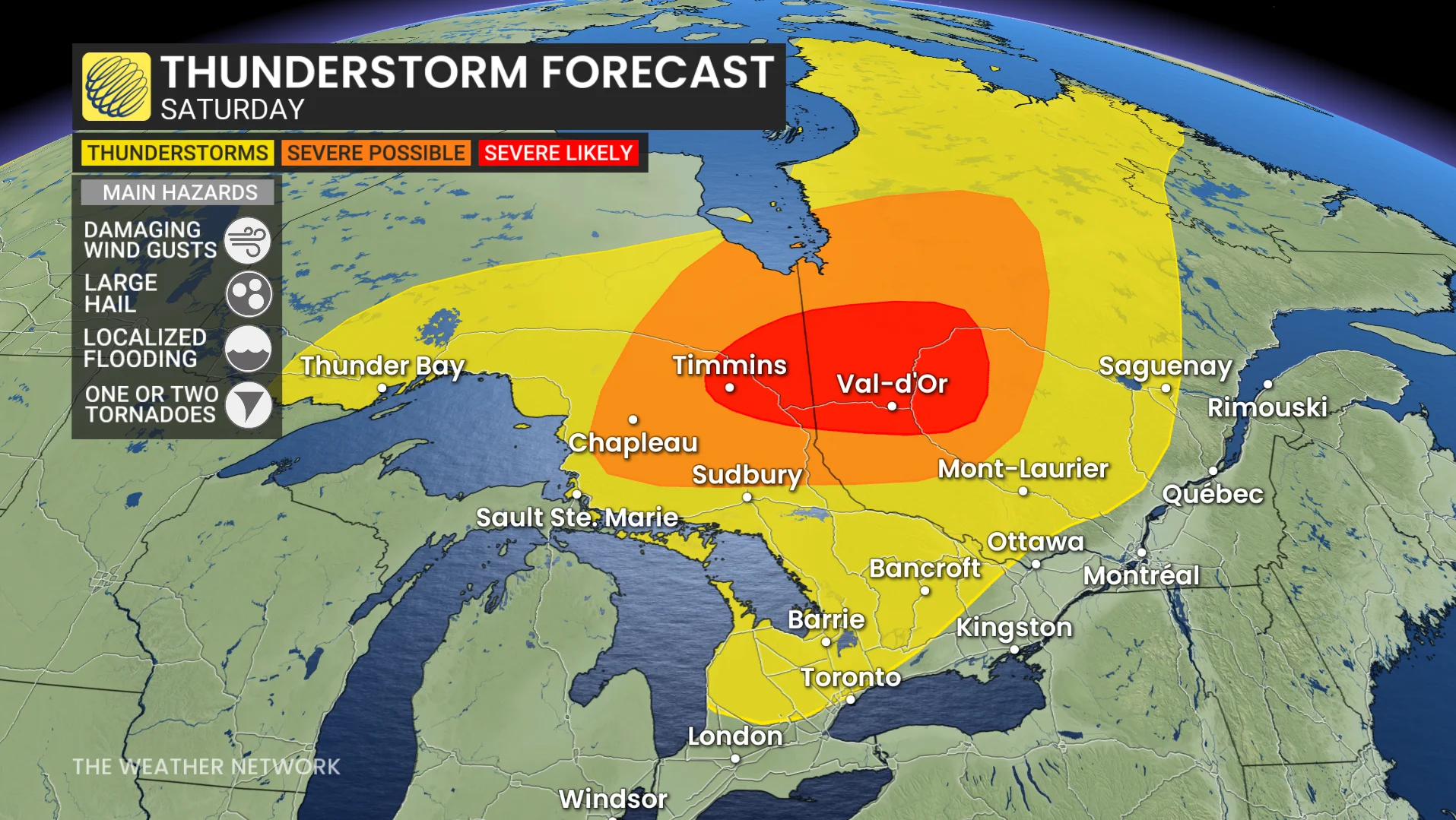 ontario thunderstorm forecast july 5 2025