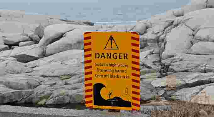 Danger Sign, Peggy's Cove, N.S./Nate Coleman