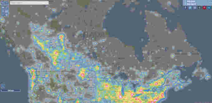 Light-Pollution-Map-Canada