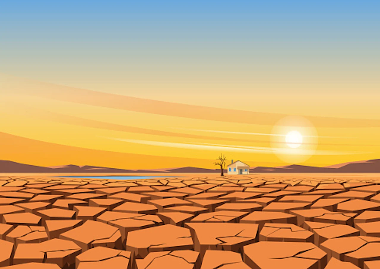 Heat wave/drought concept illustration/Pijama61/Getty Images/1783909060-170667a