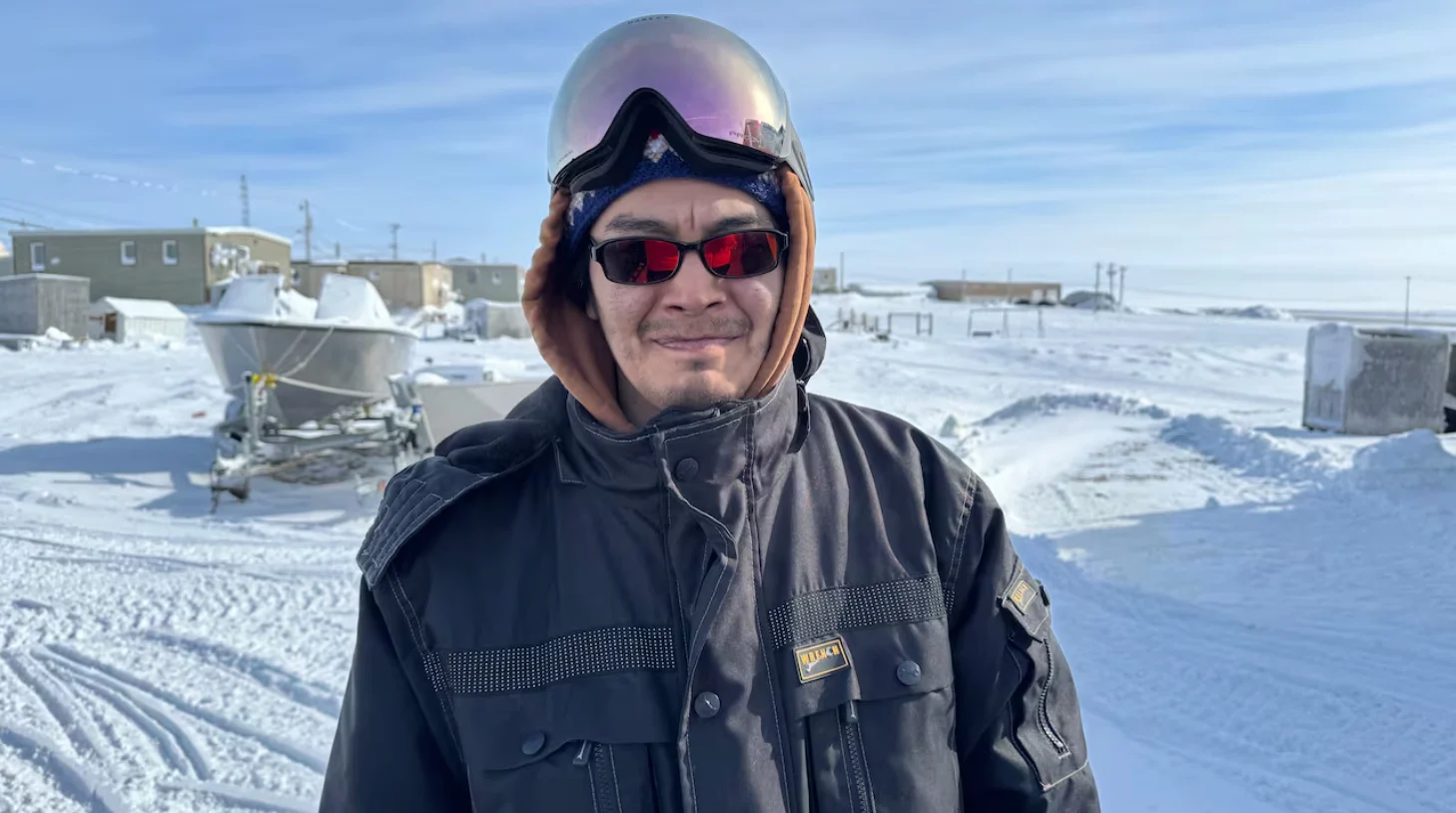 CBC: Peter Qayutinuak Jr., pictured here on Apr. 16, 2026, in Gjoa Haven, Nunavut, after he was found safe and sound. He went missing for three days earlier this month after he was separated from his group travelling from Taloyoak to Gjoa Haven. (Samuel Wat/CBC)