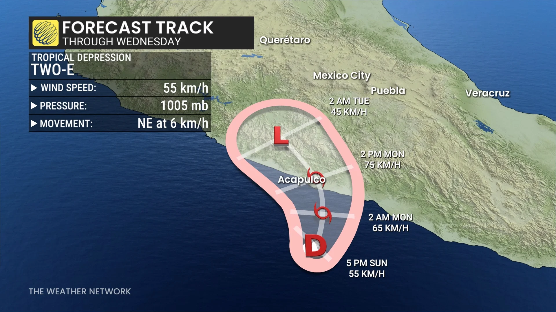 Tropical Depression Pacific June 7 2026