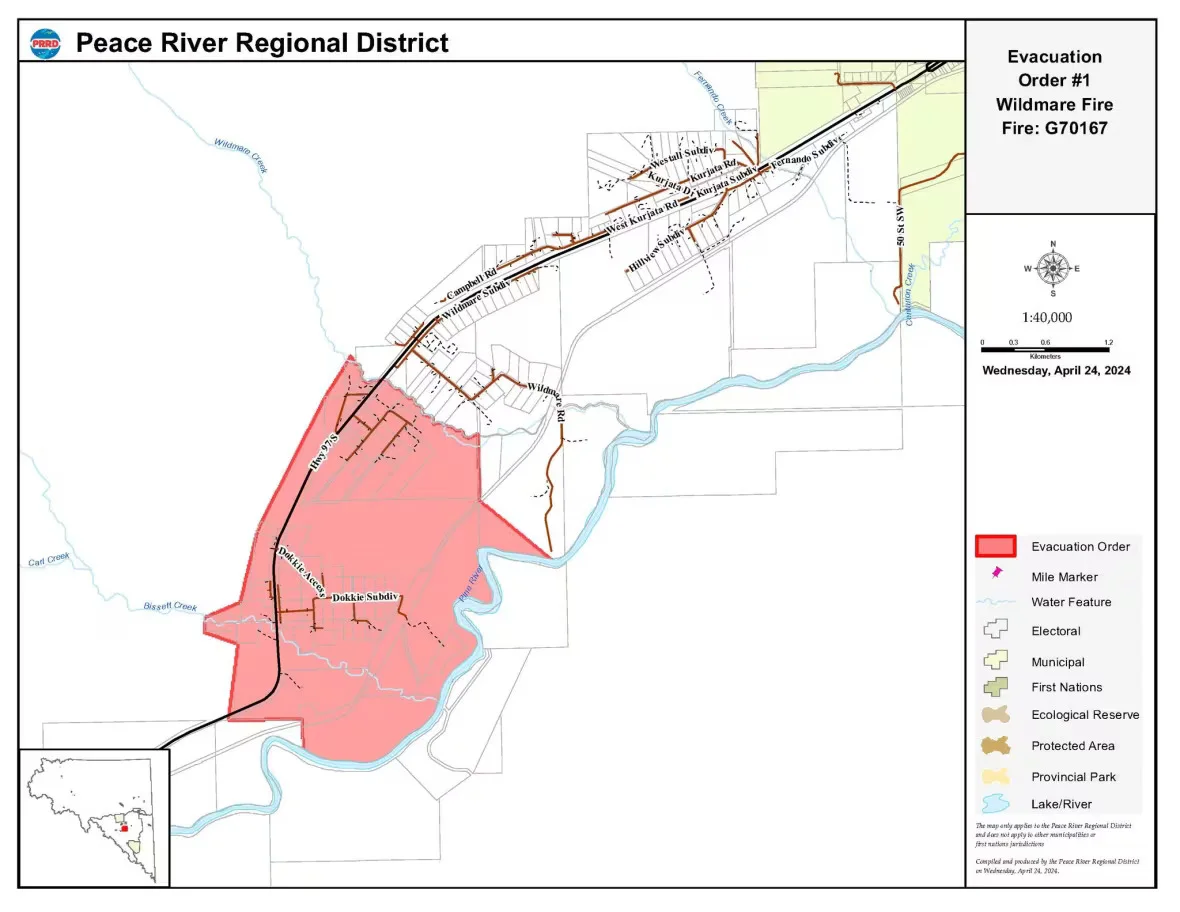 CBC wildmare-creek-wildfire-evac-order (Peace River Regional District)