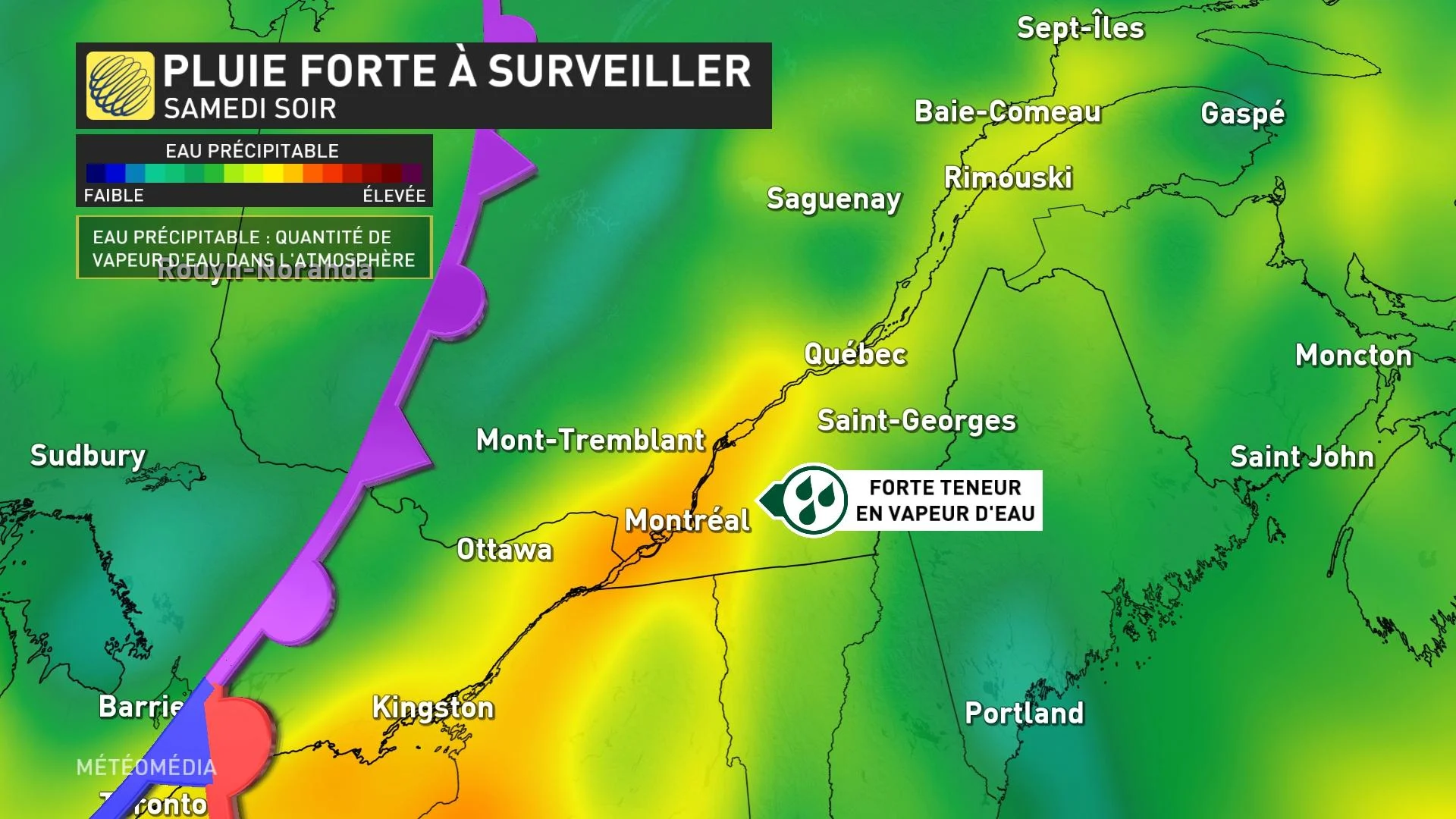 Pluie forte à surveiller