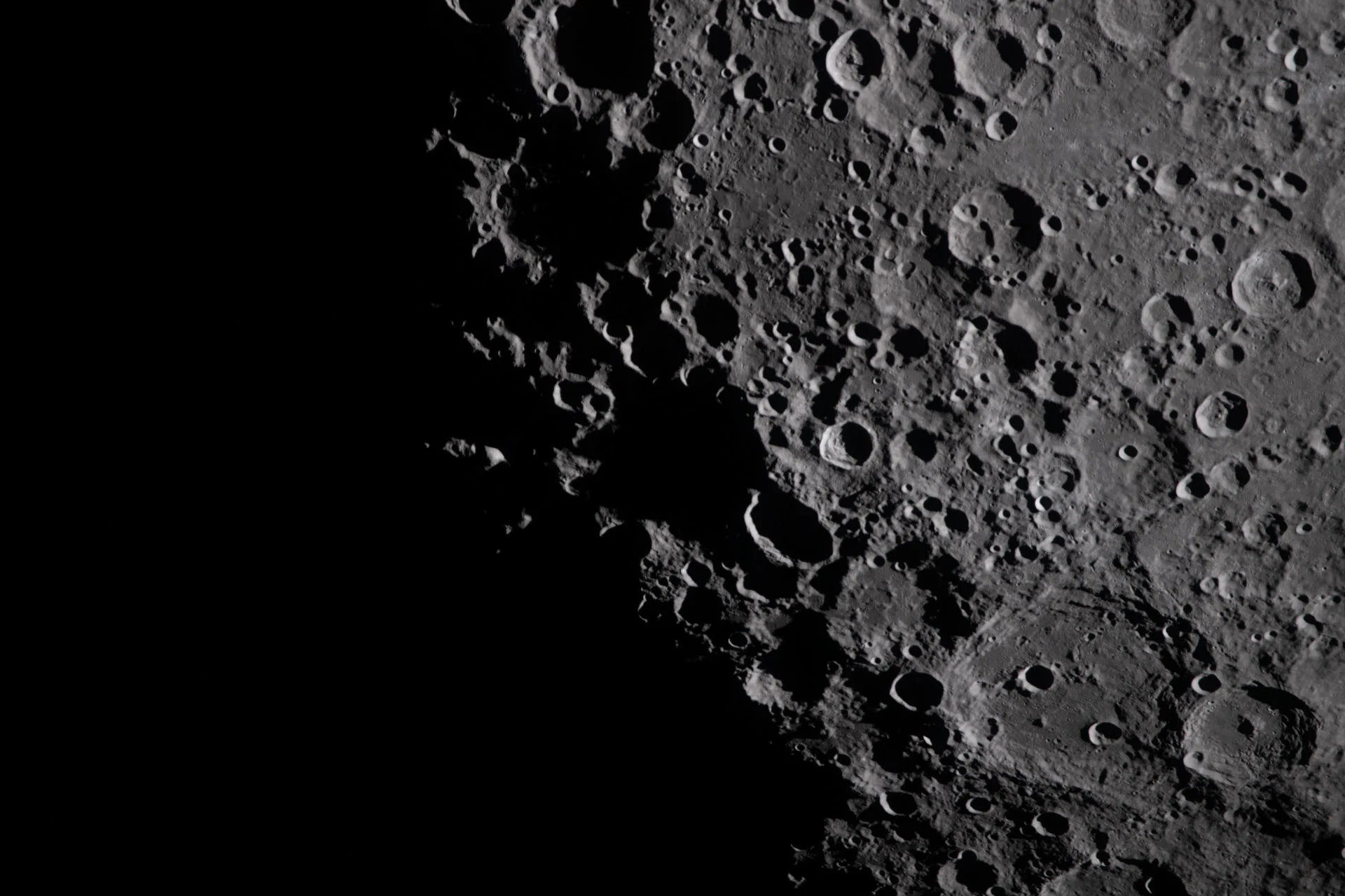 Craters along the lunar terminator - Artemis 2 - ART002-E-24753