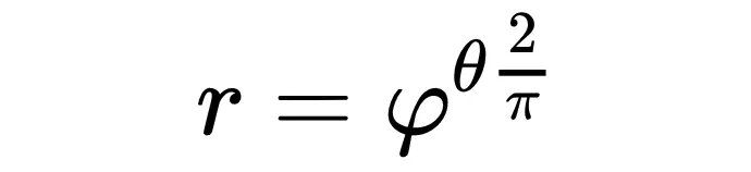 Fibonacci-golden-circle-radius