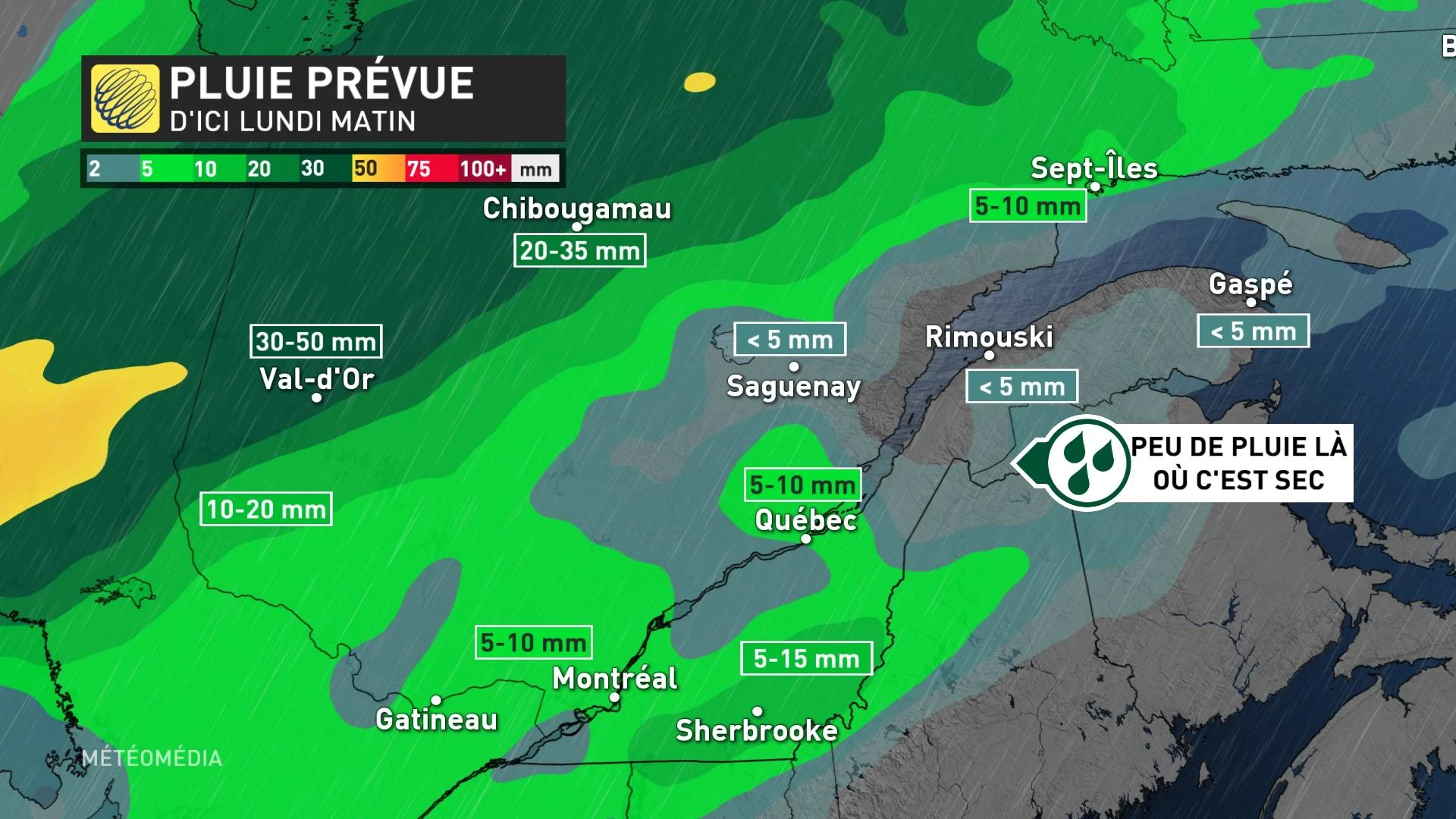 Pluie prévue début de semaine