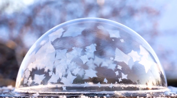 Winter Science Experiment for Kids: How to Make Frozen Bubbles