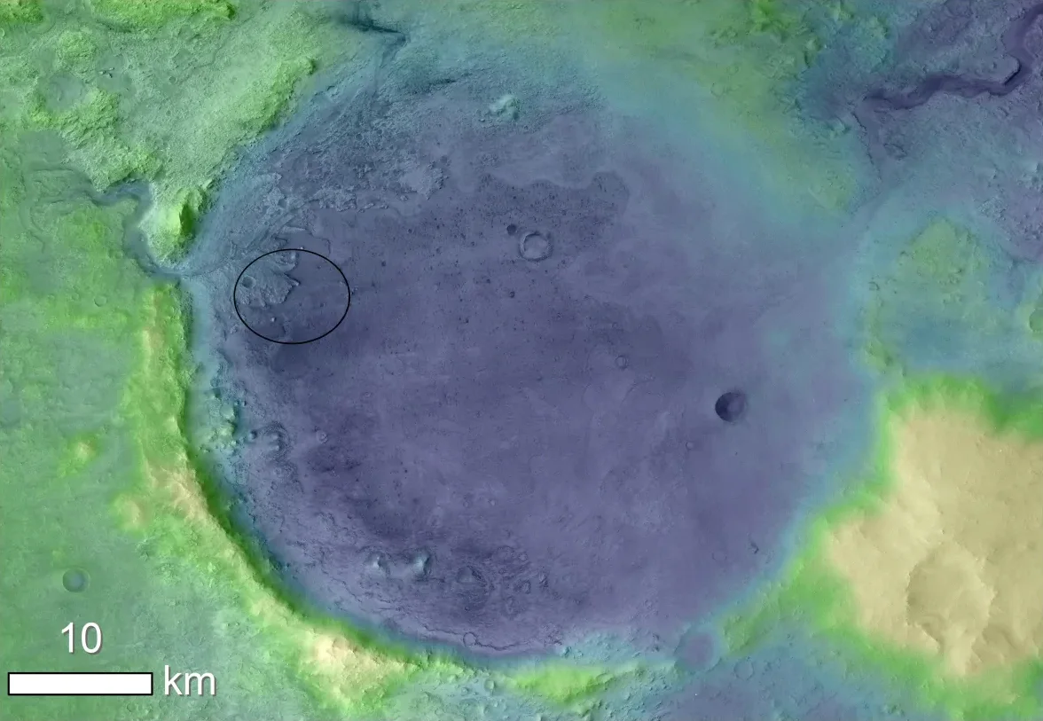 Jezero-Crater-elevation-ellipse-NASA-JPLCaltech-MSSS-JHUAPL-ESA